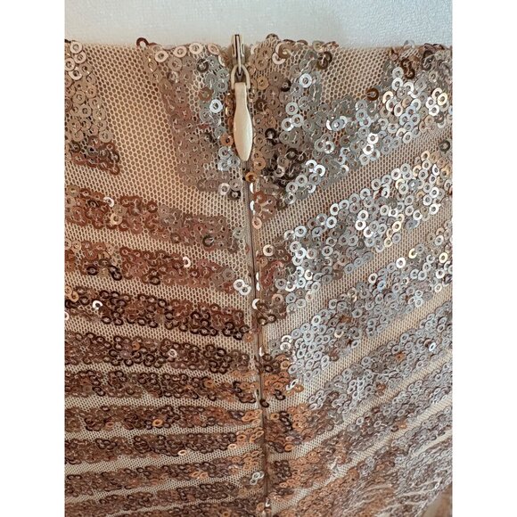 Miss Ord Gold Sequin Bodycon V-Neck Mini Dress L Juniors NYE Hoco Party READ - Picture 6 of 16